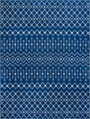 Mediterranean Lattice Collection Area Rug - Santorini (Navy Blue) Rectangle Navy Blue Main