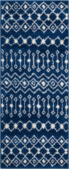 Mediterranean Lattice Collection Area Rug - Santorini (Navy Blue) Runner Navy Blue Main
