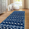 Mediterranean Lattice Collection Area Rug - Santorini (Navy Blue) Runner Navy Blue  lifestyle 23
