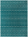 Mediterranean Lattice Collection Area Rug - Santorini (Turquoise) Rectangle Turquoise Main