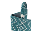Mediterranean Lattice Collection Area Rug - Santorini (Turquoise) Round Turquoise  lifestyle 9