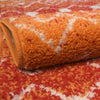 Mediterranean Lattice Collection Area Rug - Santorini (Orange and Red) Oval Orange and Red  lifestyle 14
