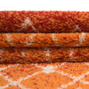 Mediterranean Lattice Collection Area Rug - Santorini (Orange and Red) Oval Orange and Red  lifestyle 24