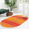 Mediterranean Lattice Collection Area Rug - Santorini (Orange and Red) Oval Orange and Red  lifestyle 26