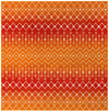 Mediterranean Lattice Collection Area Rug - Santorini (Orange and Red) Square Orange and Red Main