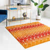 Mediterranean Lattice Collection Area Rug - Santorini (Orange and Red) Square Orange and Red  lifestyle 14
