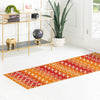 Mediterranean Lattice Collection Area Rug - Santorini (Orange and Red) Runner Orange and Red  lifestyle 14
