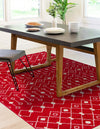 Mediterranean Lattice Collection Area Rug - Santorini (Burgundy Red) Rectangle Burgundy Red  lifestyle 3