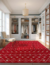 Mediterranean Lattice Collection Area Rug - Santorini (Burgundy Red) Rectangle Burgundy Red  lifestyle 9