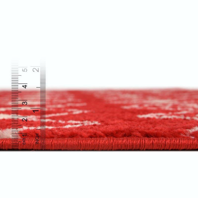 Mediterranean Lattice Collection Area Rug - Santorini (Burgundy Red) Oval Burgundy Red  lifestyle 13