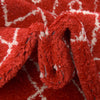 Mediterranean Lattice Collection Area Rug - Santorini (Burgundy Red) Oval Burgundy Red  lifestyle 17