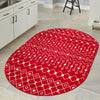 Mediterranean Lattice Collection Area Rug - Santorini (Burgundy Red) Oval Burgundy Red  lifestyle 25