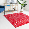Mediterranean Lattice Collection Area Rug - Santorini (Burgundy Red) Square Burgundy Red  lifestyle 2
