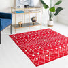 Mediterranean Lattice Collection Area Rug - Santorini (Burgundy Red) Square Burgundy Red  lifestyle 14