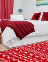 Mediterranean Lattice Collection Area Rug - Santorini (Burgundy Red) Runner Burgundy Red  lifestyle 25