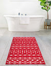 Mediterranean Lattice Collection Area Rug - Santorini (Burgundy Red) Runner Burgundy Red  lifestyle 29