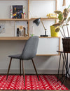 Mediterranean Lattice Collection Area Rug - Santorini (Burgundy Red) Runner Burgundy Red  lifestyle 33