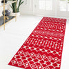 Mediterranean Lattice Collection Area Rug - Santorini (Burgundy Red) Runner Burgundy Red  lifestyle 13