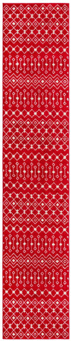Mediterranean Lattice Collection Area Rug - Santorini (Burgundy Red) Runner Burgundy  lifestyle 6