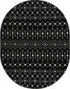 Mediterranean Lattice Collection Area Rug - Santorini (Black and White) Oval Black and White  lifestyle 18