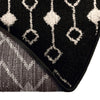 Mediterranean Lattice Collection Area Rug - Santorini (Black and White) Round Black and White  lifestyle 8