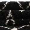 Mediterranean Lattice Collection Area Rug - Santorini (Black and White) Round Black and White  lifestyle 14