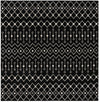 Mediterranean Lattice Collection Area Rug - Santorini (Black and White) Square Black and White Main