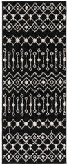Mediterranean Lattice Collection Area Rug - Santorini (Black and White) Runner Black and White Main