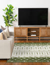 Mediterranean Lattice Collection Area Rug -  Casablanca (Ivory Green) Rectangle Ivory Green  lifestyle 5