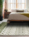 Mediterranean Lattice Collection Area Rug -  Casablanca (Ivory Green) Rectangle Ivory Green  lifestyle 12