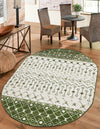 Mediterranean Lattice Collection Area Rug -  Casablanca (Ivory Green) Oval Ivory Green  lifestyle 12