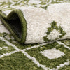 Mediterranean Lattice Collection Area Rug -  Casablanca (Ivory Green) Round Ivory Green  lifestyle 6