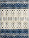 Mediterranean Lattice Collection Area Rug -  Casablanca (Ivory Navy Blue) Rectangle Ivory Navy Blue Main