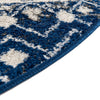 Mediterranean Lattice Collection Area Rug -  Casablanca (Ivory Navy Blue) Round Ivory Navy Blue  lifestyle 5