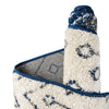 Mediterranean Lattice Collection Area Rug -  Casablanca (Ivory Navy Blue) Round Ivory Navy Blue  lifestyle 9