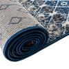 Mediterranean Lattice Collection Area Rug -  Casablanca (Ivory Navy Blue) Round Ivory Navy Blue  lifestyle 10