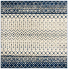 Mediterranean Lattice Collection Area Rug -  Casablanca (Ivory Navy Blue) Square Ivory Navy Blue Main