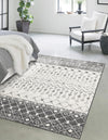 Mediterranean Lattice Collection Area Rug -  Casablanca (Ivory and Gray) Rectangle Ivory and Gray  lifestyle 0