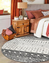 Mediterranean Lattice Collection Area Rug -  Casablanca (Ivory and Gray) Round Ivory and Gray  lifestyle 39
