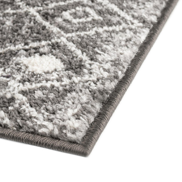 Mediterranean Lattice Collection Area Rug -  Casablanca (Ivory and Gray) Square Ivory and Gray  lifestyle 5