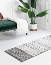 Mediterranean Lattice Collection Area Rug -  Casablanca (Ivory and Gray) Runner Ivory and Gray  lifestyle 2