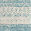 Mediterranean Lattice Collection Area Rug -  Casablanca (Ivory Blue) Square Ivory Blue  lifestyle 37