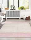 Mediterranean Lattice Collection Area Rug -  Casablanca (Ivory and Pink) Rectangle Ivory and Pink  lifestyle 5