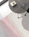 Mediterranean Lattice Collection Area Rug -  Casablanca (Ivory and Pink) Rectangle Ivory and Pink  lifestyle 10