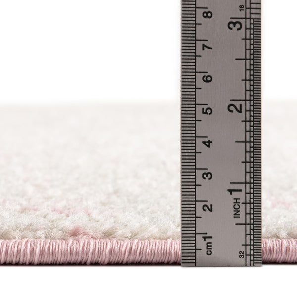 Mediterranean Lattice Collection Area Rug -  Casablanca (Ivory and Pink) Oval Ivory and Pink  lifestyle 14