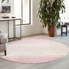 Mediterranean Lattice Collection Area Rug -  Casablanca (Ivory and Pink) Round Ivory and Pink  lifestyle 17