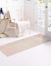 Mediterranean Lattice Collection Area Rug -  Casablanca (Ivory and Pink) Runner Ivory and Pink  lifestyle 2