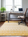 Mediterranean Lattice Collection Area Rug -  Casablanca (Ivory and Yellow) Rectangle Ivory and Yellow  lifestyle 10