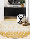 Mediterranean Lattice Collection Area Rug -  Casablanca (Ivory and Yellow) Oval Ivory and Yellow  lifestyle 2