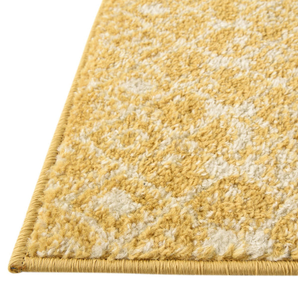 Mediterranean Lattice Collection Area Rug -  Casablanca (Ivory and Yellow) Runner Ivory and Yellow  lifestyle 6